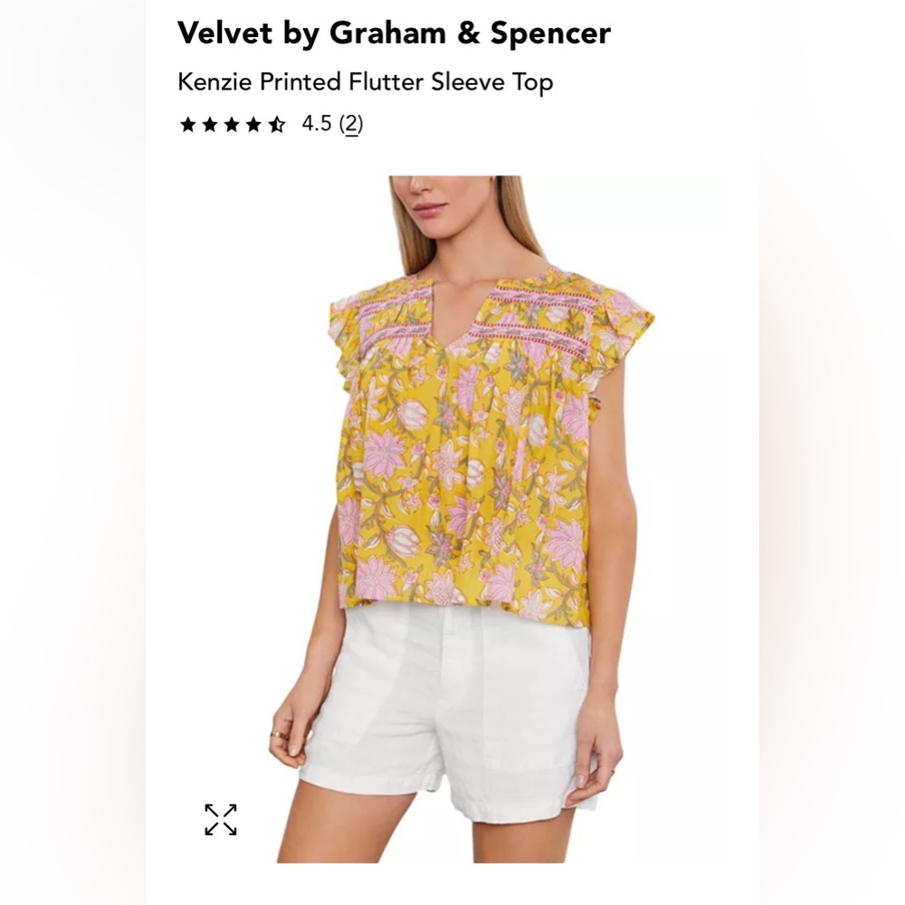 Velvet by Graham Spencer flutter top